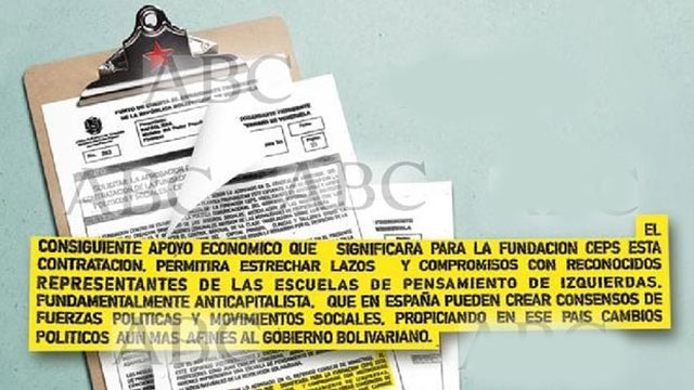 Chávez pagó 7 millones de euros para «crear en España fuerzas políticas bolivarianas»