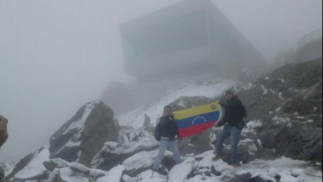 Nevó en el Pico Espejo de Mérida (Fotos)