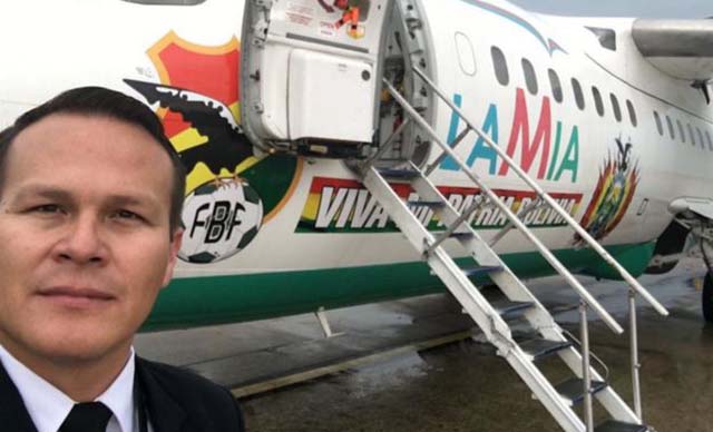 El piloto de LAMIA tenía una orden de arresto en Bolivia