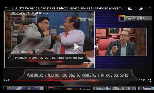 Oscar Pérez se enfrenta a peruano chavista «ignorante» en pleno programa de TV (VIDEO)