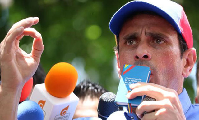 Capriles confía en que se detendrá «la locura» de la Constituyente en Venezuela